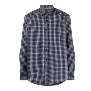 Paul & Shark Organic Cotton Checked Grid Long Sleeve Shirt Italian Made Sz 40